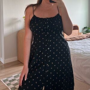 Madewell Black Floral Dress